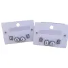 Silver pearl square crystal stud earrings set, three groups with a white background, totaling six pieces Specification image